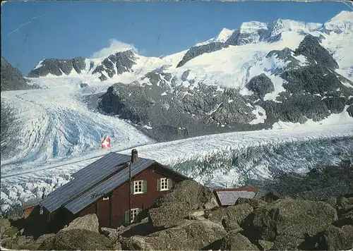 Pontresina mit Boval Huette und Blick zum Piz Palue Kat. Pontresina