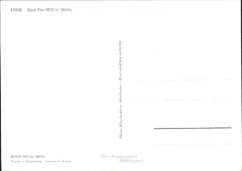 Saas Fee  Kat. Saas Fee