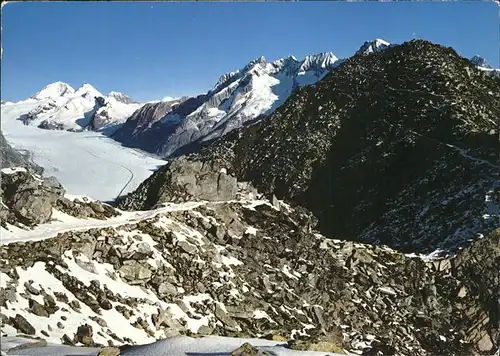 Eggishorn Blick auf Eggishorngipfel Kat. Eggishorn