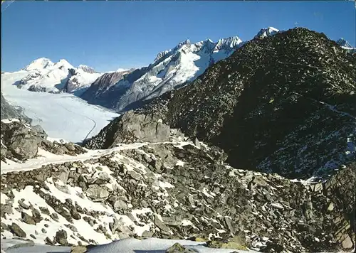 Eggishorn Blick auf Eggishorngipfel Kat. Eggishorn