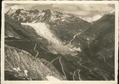 Grimsel Pass mit Furka u.Rhonegletscher / Grimsel /Rg. Innertkirchen