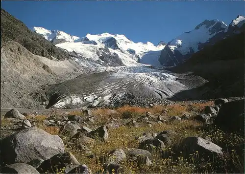 Morteratschgletscher mit Piz Palue Kat. Morteratsch