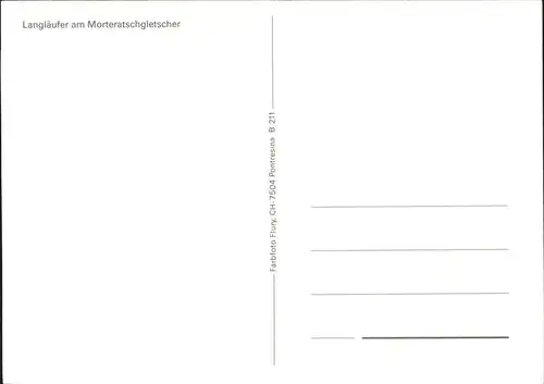 Morteratschgletscher Langlaeufer am Gletscher Kat. Morteratsch