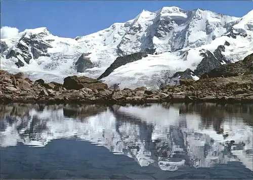 Piz Palue mit Bergsee u.Cambrena Kat. Piz Palue