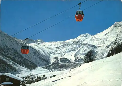 Saas Fee mit Gondelbahn Kat. Saas Fee