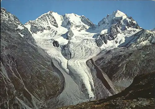 Piz Bernina Blick von der Fuorcla Surlej Kat. Piz Bernina