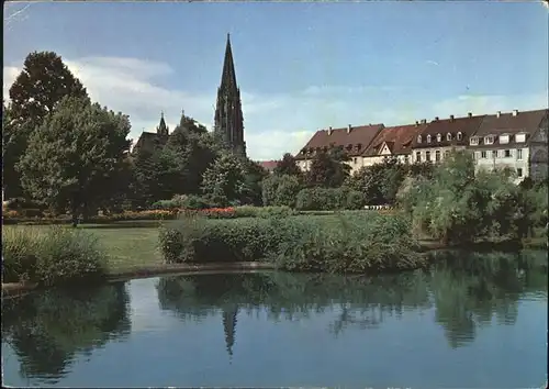 Freiburg Breisgau Partie im Stadtgarten Kat. Freiburg im Breisgau