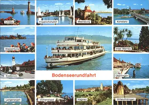 Friedrichshafen Bodensee mit weiteren Orten u.Staedten Kat. Friedrichshafen