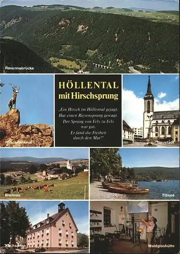 Hoellental Schwarzwald mit Hirschsprung Kat. Buchenbach