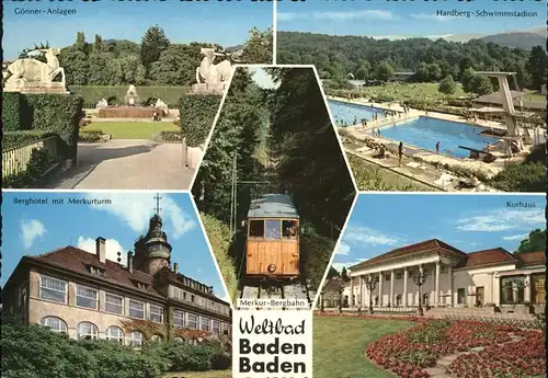 Baden Baden Hardberg Schwimmstadion u.Berghotel Kat. Baden Baden