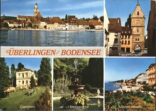 ueberlingen Bodensee Stadtgarten u.Franziskanertor Kat. ueberlingen