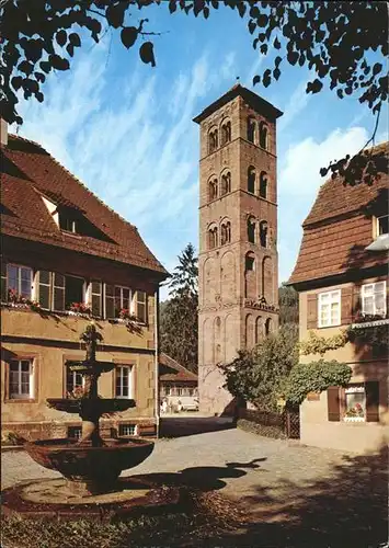 Hirsau Brunnen mit Eulenturm im Klosterhof Kat. Calw