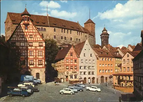 Nuernberg mit Burg u.div.Autos Kat. Nuernberg