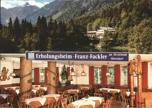 Oberstdorf Erholungsheim Franz Fackler Kat. Oberstdorf