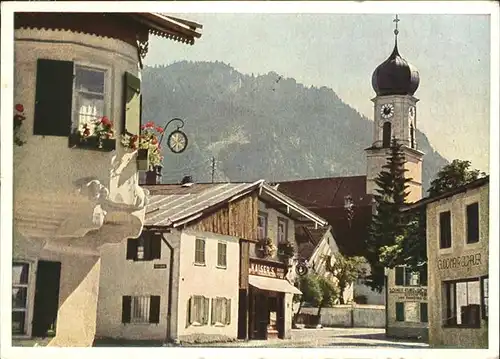 Oberammergau mit Kirche Kat. Oberammergau