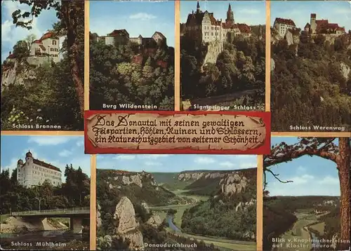Donautal mit Schloss Werenwag u.Burg Wildenstein Kat. Ulm