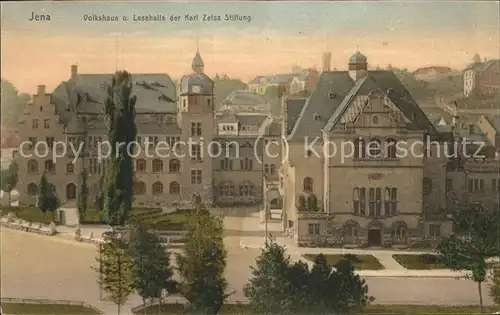 Jena Volkshaus Lesehalle der Karl Zeiss Stiftung Kat. Jena