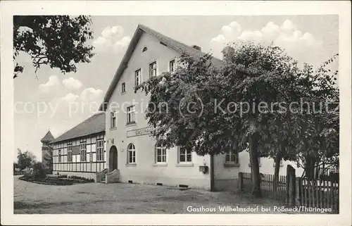 Poessneck Gasthaus Wilhelmsdorf Kat. Poessneck