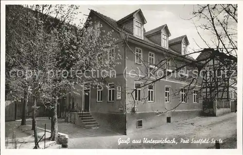 Unterwirbach Gasthaus Zur Burg Kat. Saalfelder Hoehe