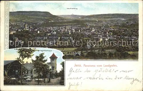 Jena Panorama vom Landgrafen Landgrafenhaus Kat. Jena