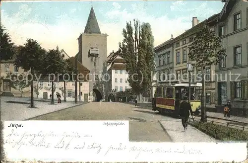 Jena Johannisplatz Strassenbahn Kat. Jena