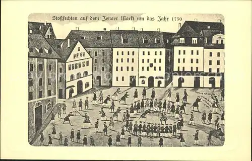 Jena Stossfechten Markt anno 1750 Kat. Jena