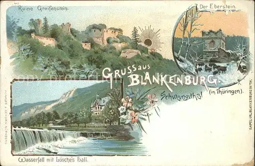 Bad Blankenburg Ruine Greifenstein Der Eberstein Loesche s Hall Kat. Bad Blankenburg