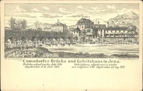 Jena Camsdorfer Bruecke Geleitshaus Kat. Jena