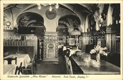 Leipzig Historische Gaststaette Altes Kloster Kat. Leipzig