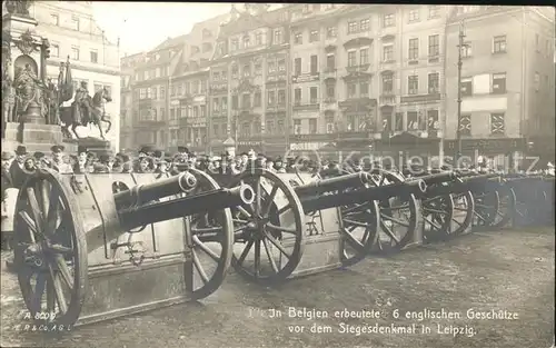 Leipzig Geschuetze Belgien Siegesdenkmal Kat. Leipzig