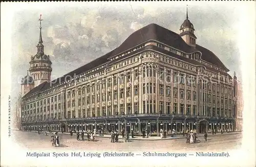 Leipzig Schumachergasse Nikolaistr.  Messplatz Specks Hof Kat. Leipzig