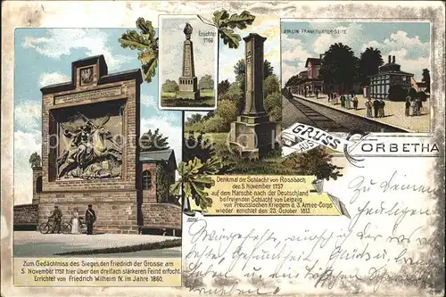 Leipzig Corbetha Friedrich d. Grosse Denkmal Kat. Leipzig