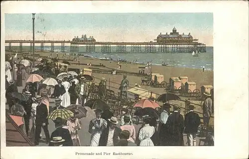 wz91808 Eastbourne Sussex Promenade Pier Kategorie. Eastbourne Alte Ansichtskarten