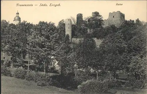 Frauenstein Sachsen Ruine Kat. Frauenstein Sachsen