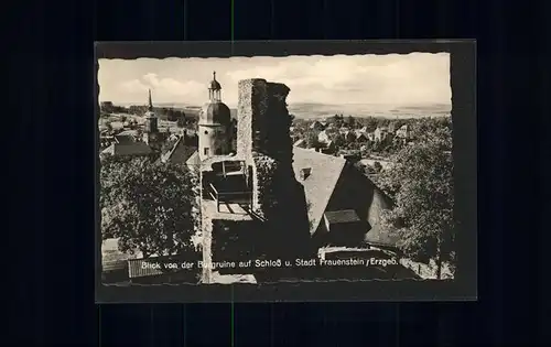 Frauenstein Sachsen Burgruine Kat. Frauenstein Sachsen