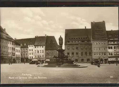 Freiberg Markt Denkmal Otto der Reiche Kat. Freiberg