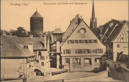 Freiberg Donatsturm Kirche Donatsgasse Kat. Freiberg