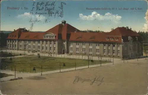 Freiberg Mannschafts Gebaeude III d. Inf. Reg. 182 Kat. Freiberg