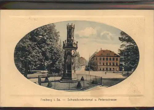 Freiberg Schwedendenkmal Petersstrasse Kat. Freiberg