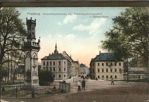 Freiberg Schwedendenkmal Kgl. Amtshauptmannschaft Kat. Freiberg