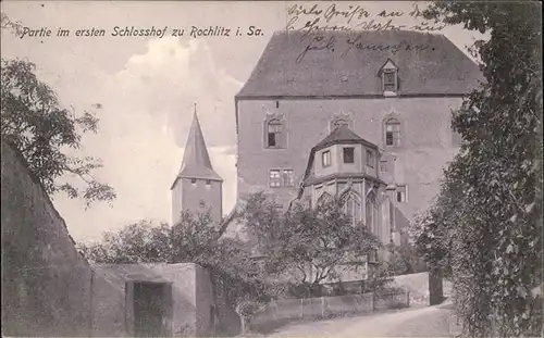 Rochlitz Sachsen Partie im ersten Schlosshof Kat. Rochlitz
