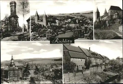 Rochlitz Sachsen Friedr Aug Turm Schloss Kirche Muldenpartie Kat. Rochlitz