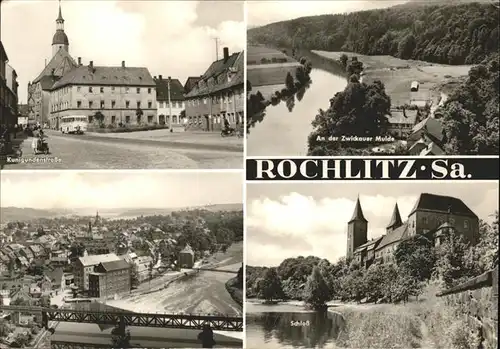 Rochlitz Sachsen Kunigundenstrasse Mulde Bahnbruecke Schloss Kat. Rochlitz