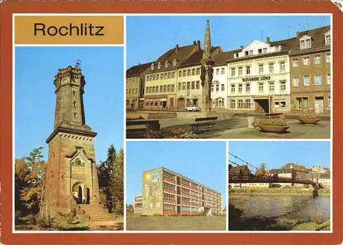 Rochlitz Sachsen Fried Aug Turm Matern Oberschule Haengebruecke Kat. Rochlitz