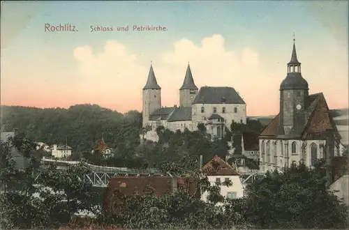Rochlitz Sachsen Schloss und Petrikirche Kat. Rochlitz