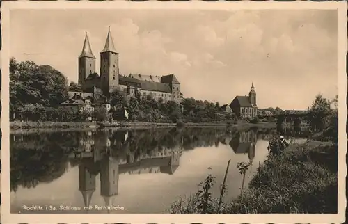 Rochlitz Sachsen Schloss Petrikirche Mulde Kat. Rochlitz