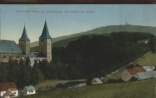 Rochlitz Sachsen Rochlitzer Berg mit Aussichtsturm Kat. Rochlitz