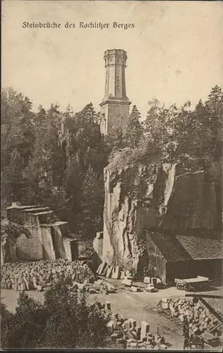 Rochlitz Sachsen Turm und Steinbrueche des Rochlitzer Berges Kat. Rochlitz