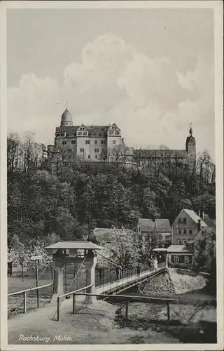Rochsburg Schloss Mulde Bruecke Kat. Lunzenau