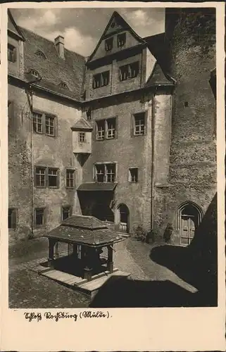 Rochsburg Schloss Innenhof Brunnen Kat. Lunzenau